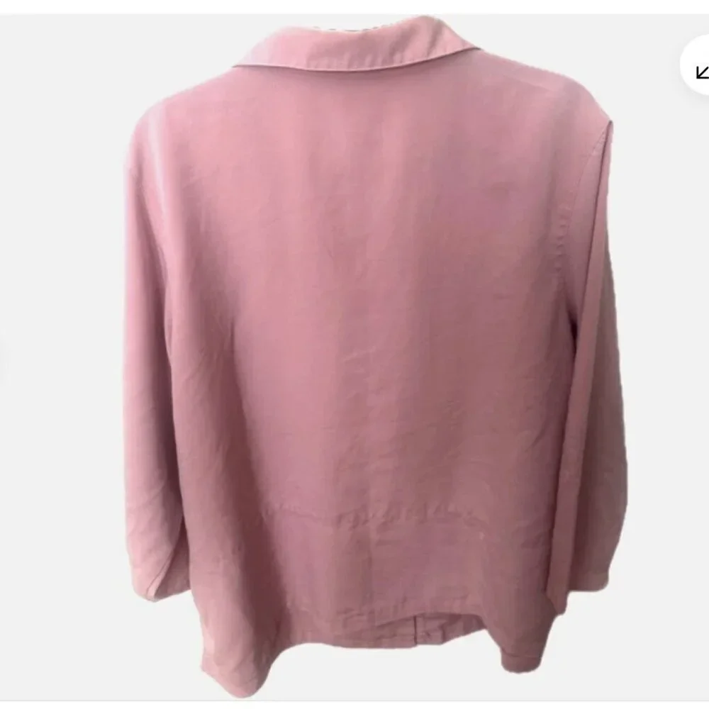 TravelSmith Women's 2X Blouse Dusty Rose Pink Button Down Wrinkle Free - Picture 3 of 4